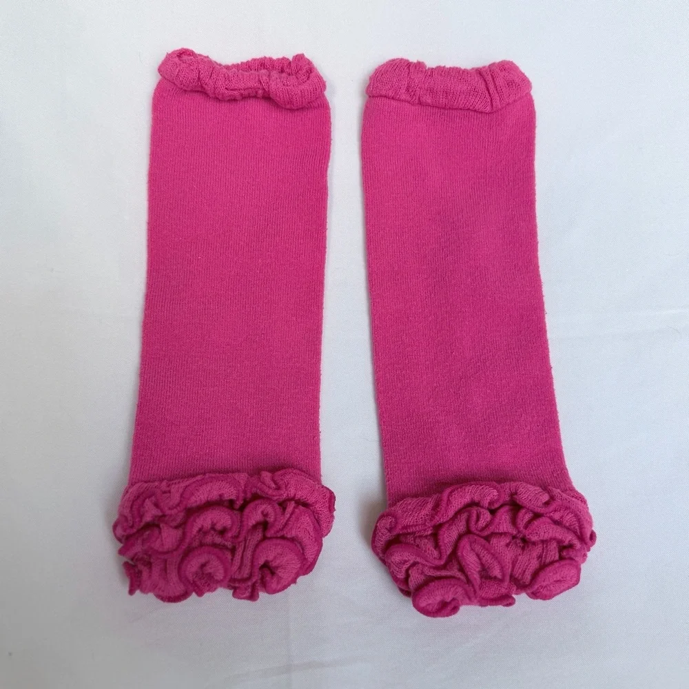 Black & White Damask Baby Tutu Onesie with Hot Pink Ruffle Leg Warmers